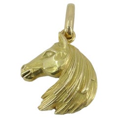 Hermes 18k Gold Equestrian Horse Pendant