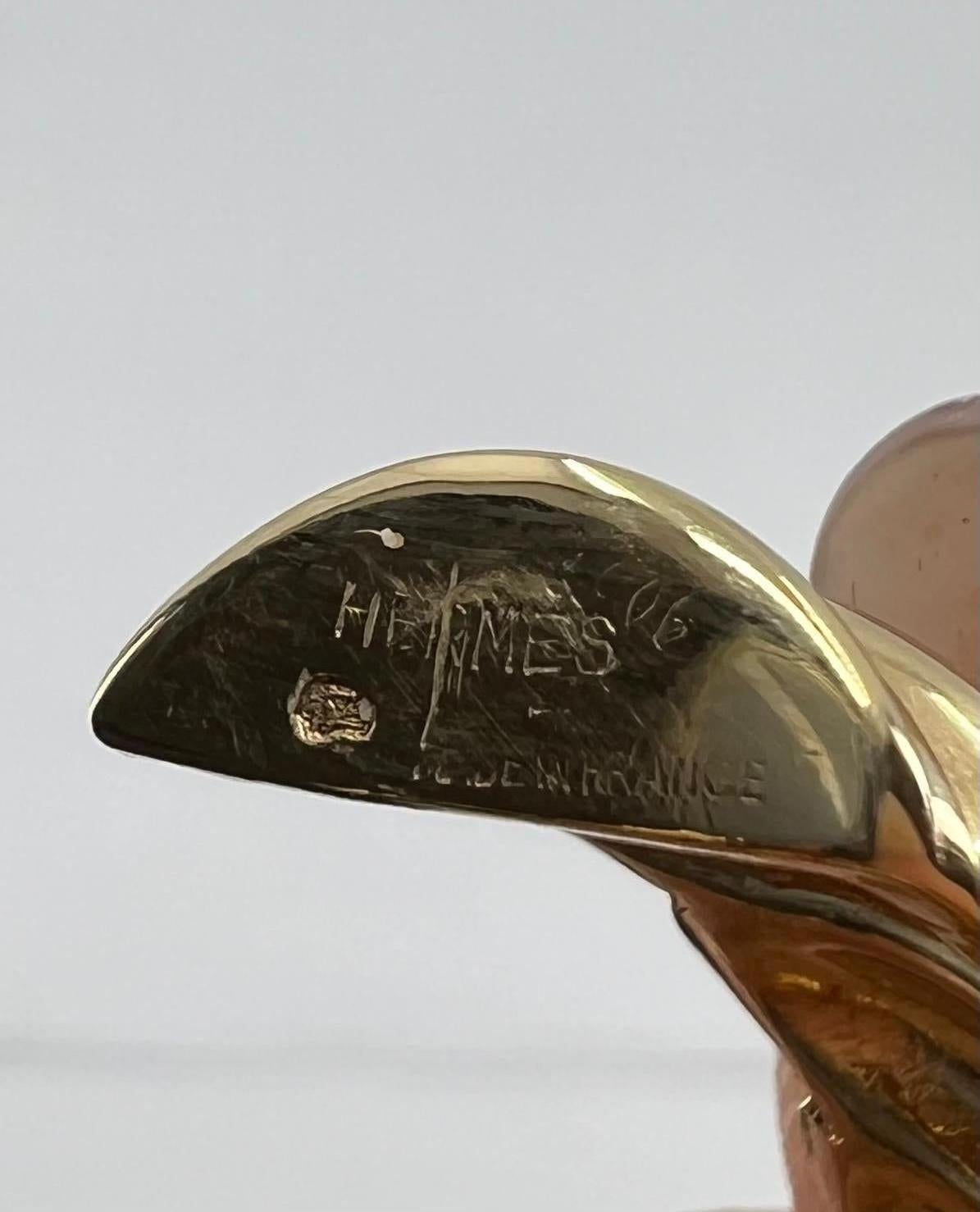 Hermes 18k Gold Hoop Earrings 2