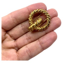 Hermès 18k Gold Knot Vintage Brooch