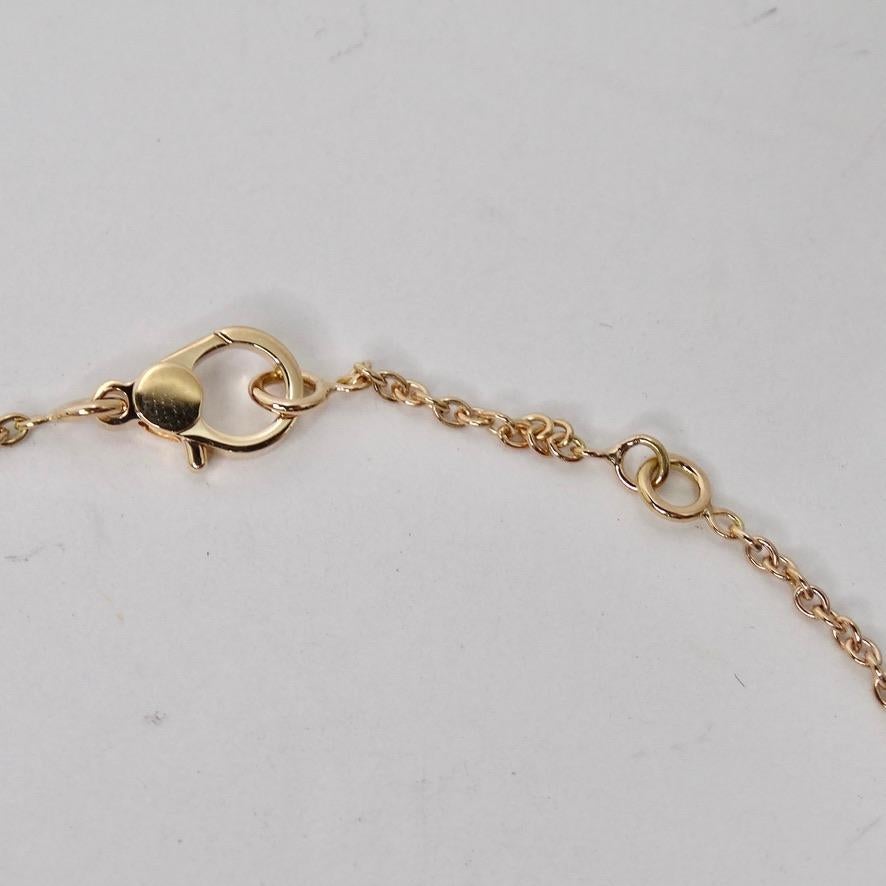 Women's or Men's Hermès 18k Gold San Coloris Diamond Finesse Pendant Necklace