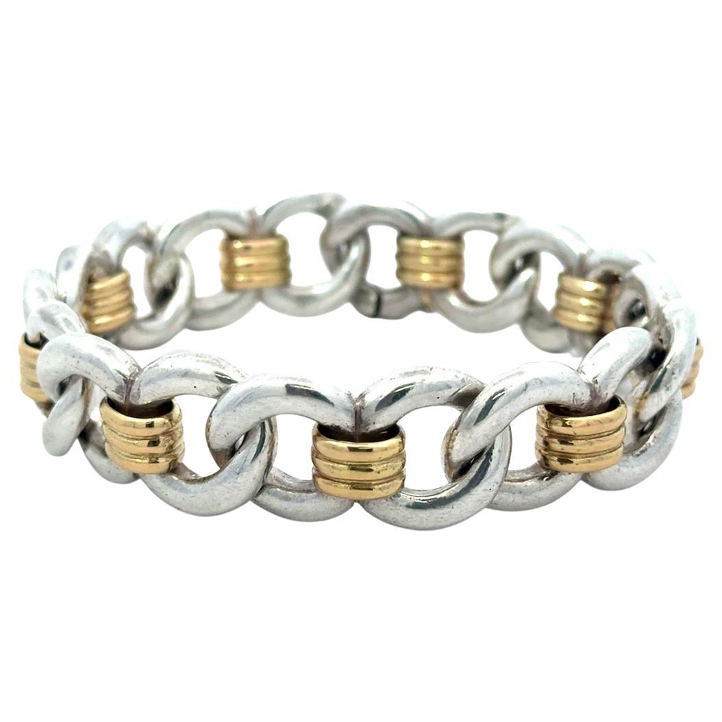 HERMÈS 18K Gold & Sterling Link Bracelet