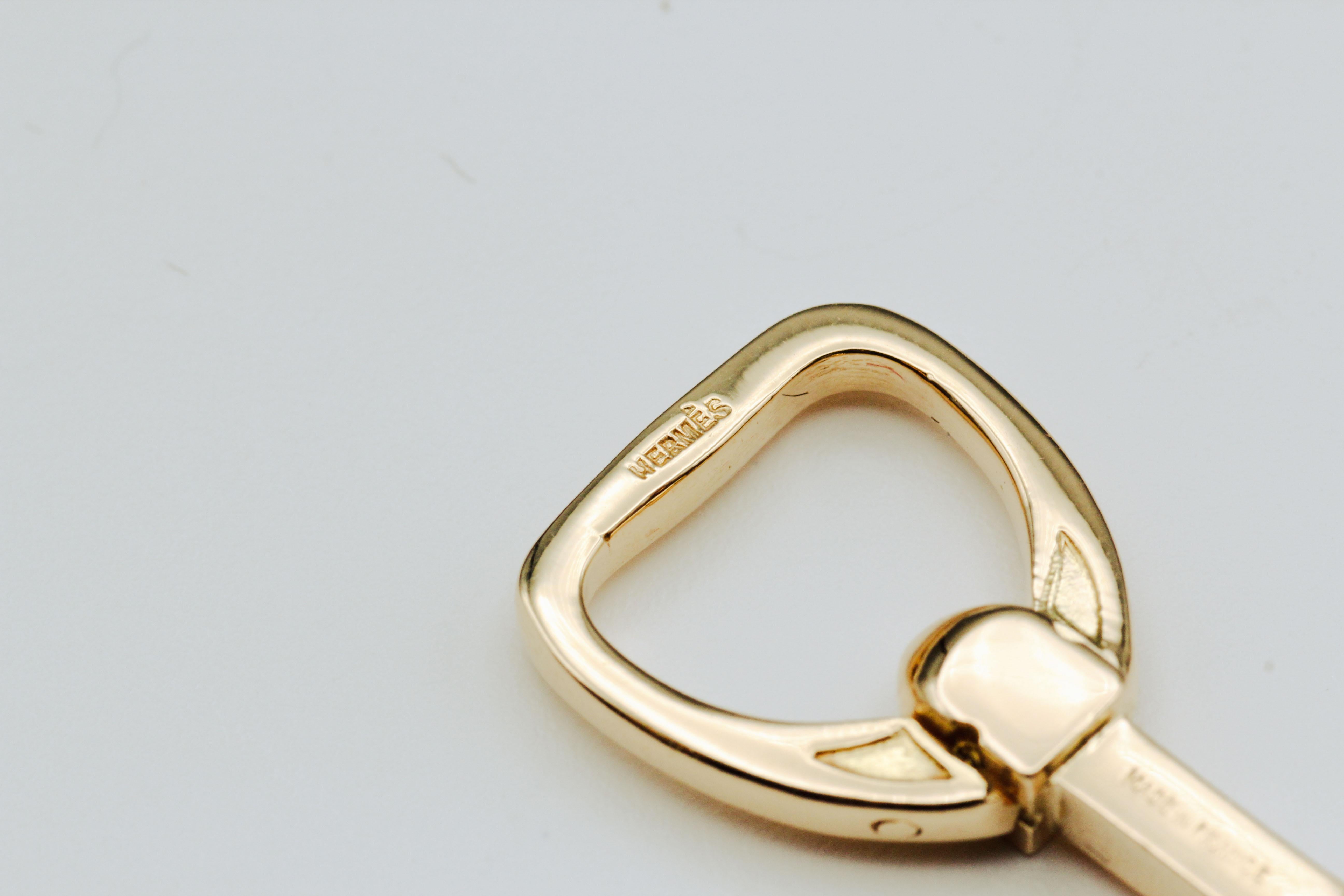 Contemporary Hermes 18k Gold Stirrup Cufflinks