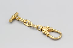 Hermes 18 Karat Gold Toggle Link Keychain