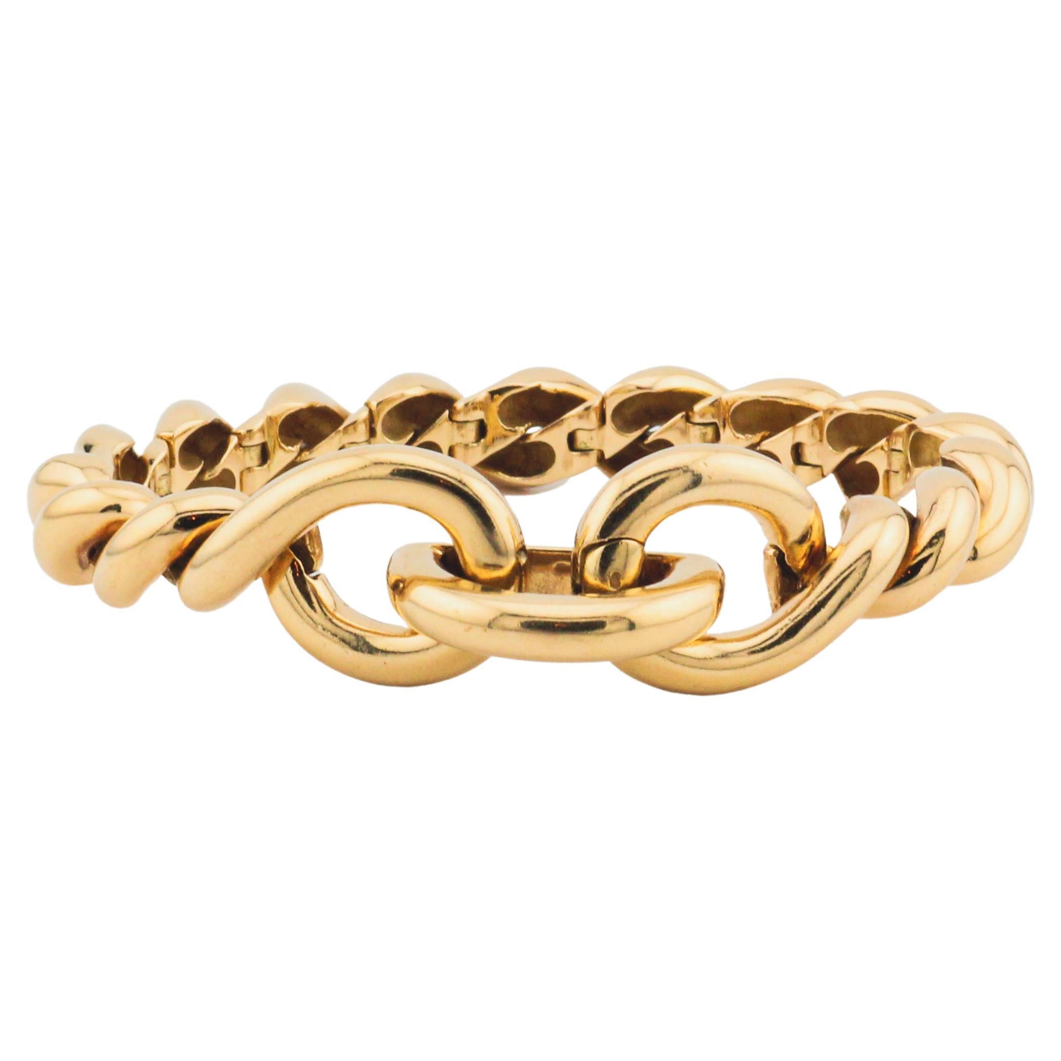 Hermès 18k Gold Torsade Link Bracelet
