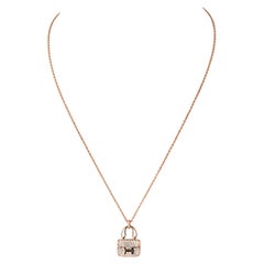 Hermes Collar Colgante Amuletos Constance Oro Rosa 18K
