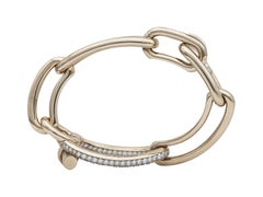Hermès 18K Rose Gold and Diamond Adage Bracelet
