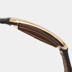 Hermes 18K Rose Gold Diamond Alligator Leather Cape Cod Women's Wristwatch 23 mm