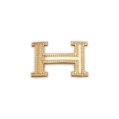 Hermès 18K Gold Diamond Belt Buckle for 32mm Belt