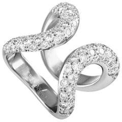 Hermès 18K Weißgold 1,80 Karat Diamantring