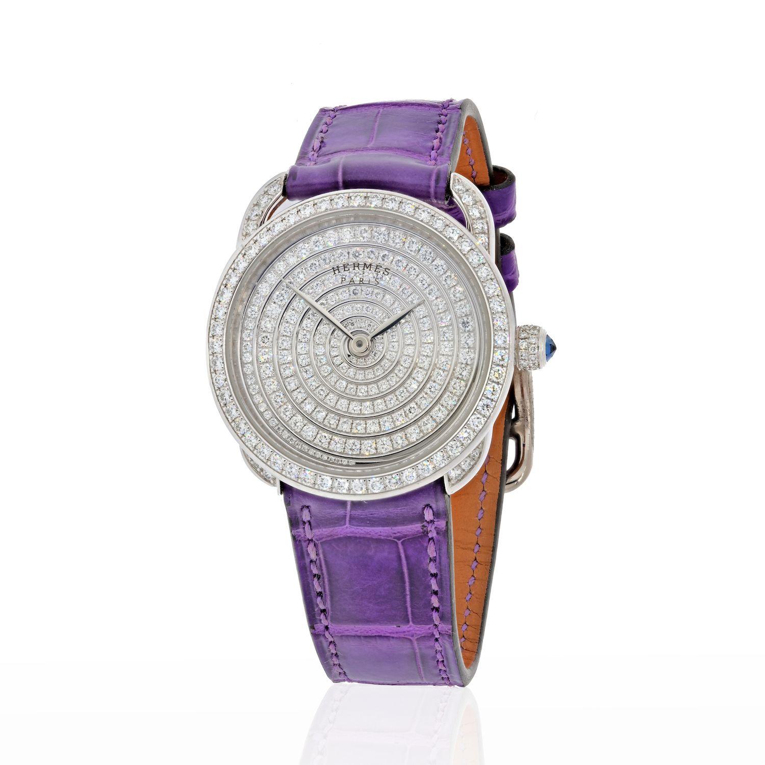 purple diamond watch