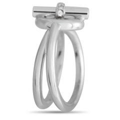 Hermes 18K White Gold Diamond Ring