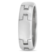 Hermes H-Ring, 18 Karat Weißgold H-Ring
