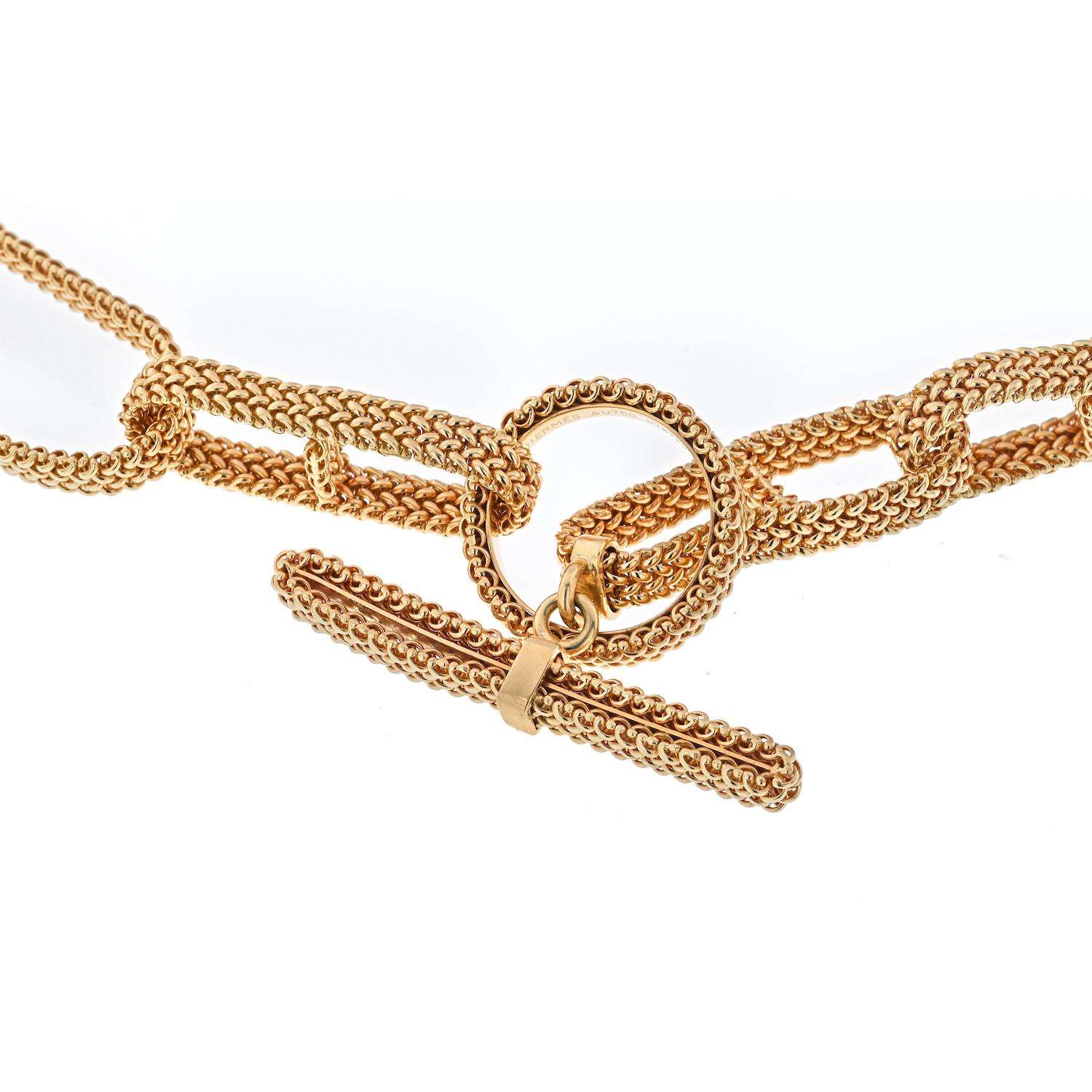 Modern Hermès 18K Yellow Gold Chaine D'ancre Extra Large Link Chain Necklace