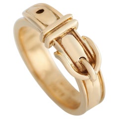 Hermes 18K Yellow Gold Buckle Ring