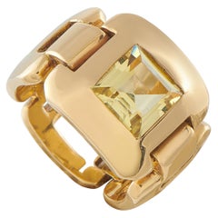 Hermes 18K Yellow Gold Citrine Ring HE05-112525