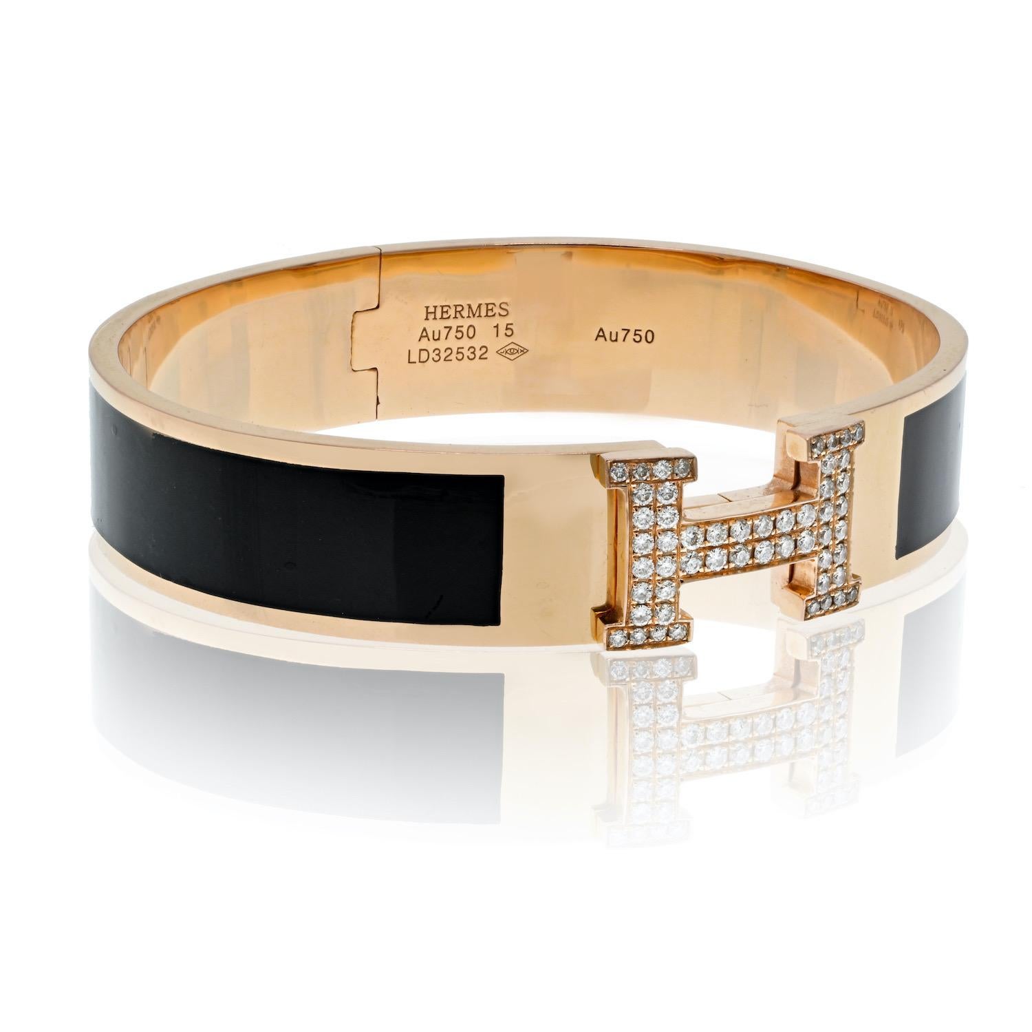bracelet hermès noir