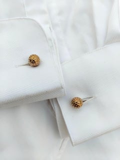 Hermès 18K Yellow Gold Cufflinks Golf Balls Numbered