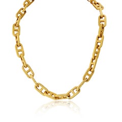 Hermès 18K Yellow Gold George L’Enfant Chaine D'ancre Link Chain Necklace