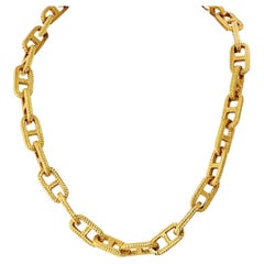 Hermès 18K Yellow Gold George L’Enfant Chaine D
ancre Link Chain Necklace