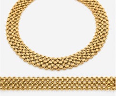 Hermes 18K Yellow Gold Necklace and Bracelet Set
