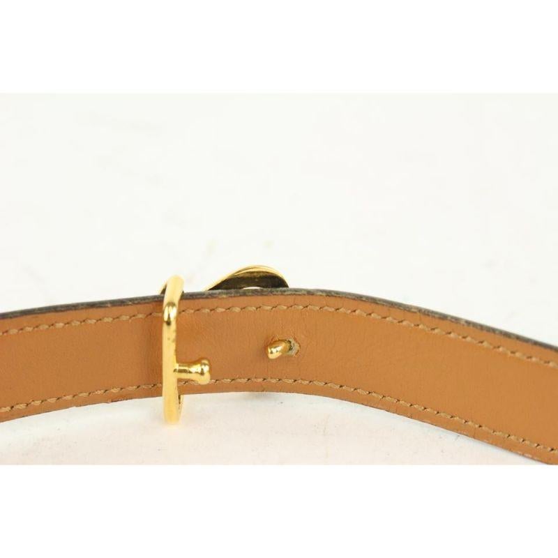 Hermès - Ceinture harpe noire et or 18 mm, 1018h4 en vente 2