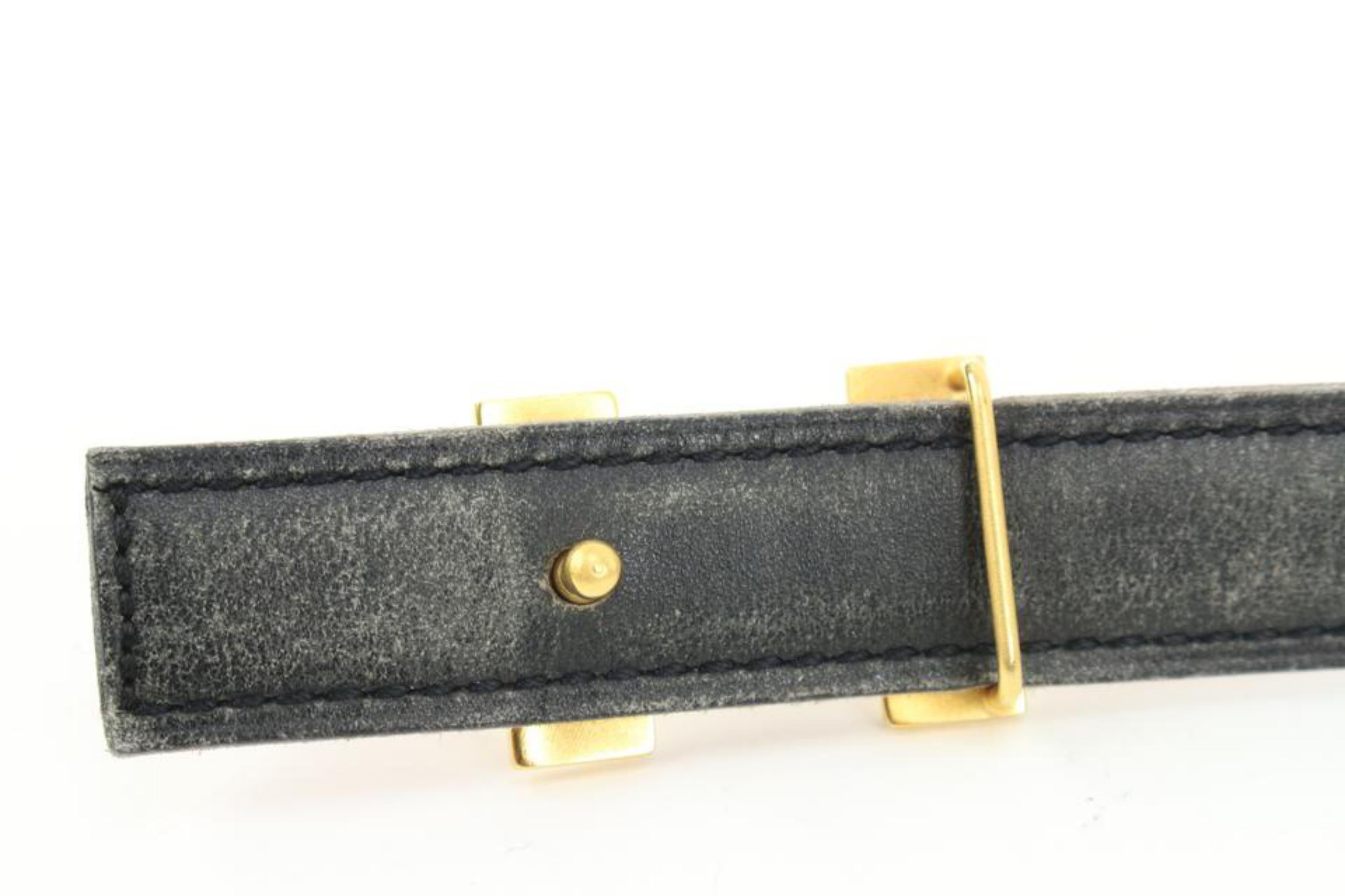 Hermès 18mm Gold x Black x Red Reversible H Logo Thin Belt Kit 25h321s For Sale 3