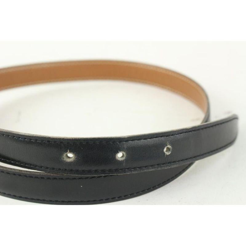Hermès 18mm Reversible Black x Brown x Gold H Logo Thin Belt Kit 930h17 For Sale 6