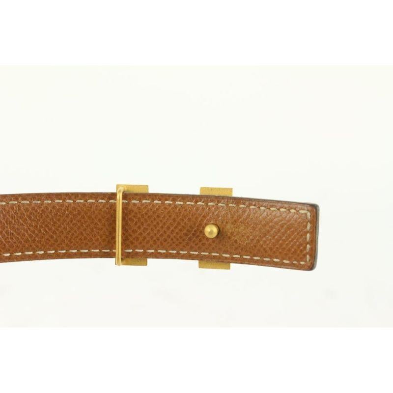 Hermès 18mm Reversible Black x Brown x Gold H Logo Thin Belt Kit 930h17 For Sale 7