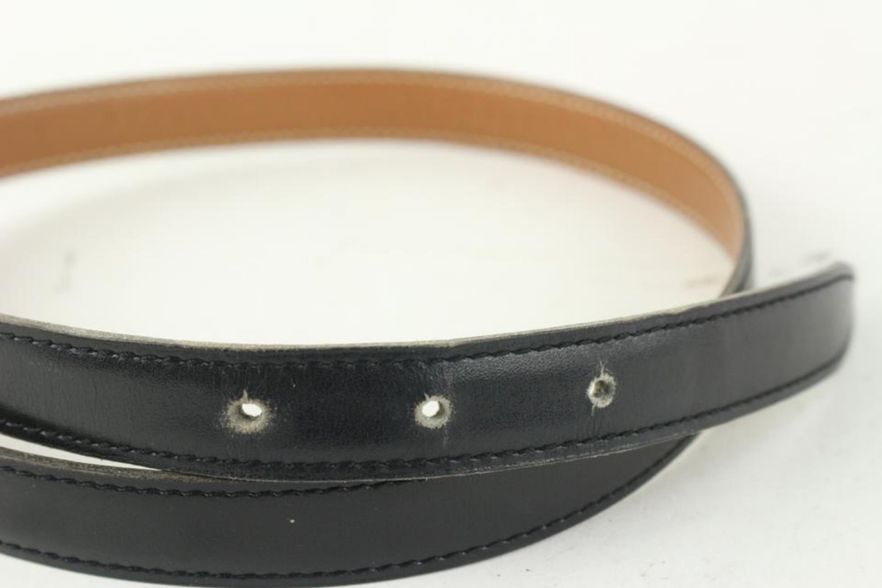 Hermès 18mm Reversible Black x Brown x Gold H Logo Thin Belt Kit 930h17 In Good Condition For Sale In Dix hills, NY
