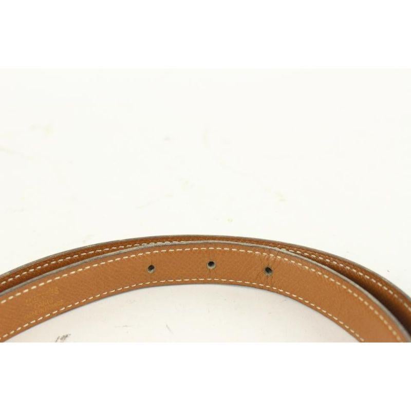 Women's Hermès 18mm Reversible Black x Brown x Gold H Logo Thin Belt Kit 930h17 For Sale