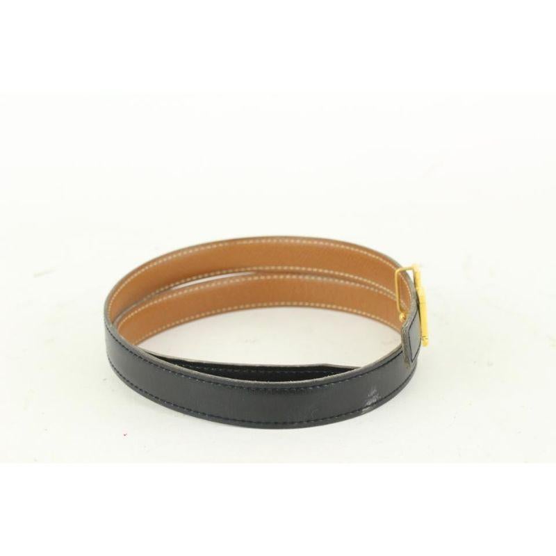Hermès 18mm Reversible Black x Brown x Gold H Logo Thin Belt Kit 930h17 For Sale 1