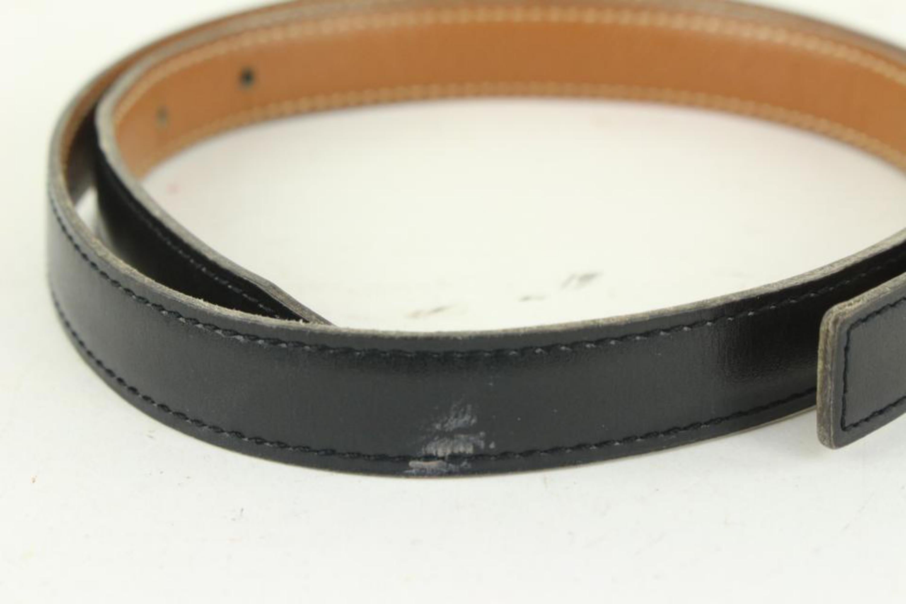 Hermès 18mm Reversible Black x Brown x Gold H Logo Thin Belt Kit 930h17 For Sale 2