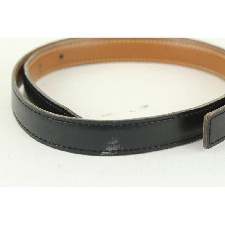 Hermès 18mm Reversible Black x Brown x Gold H Logo Thin Belt  display picture 3