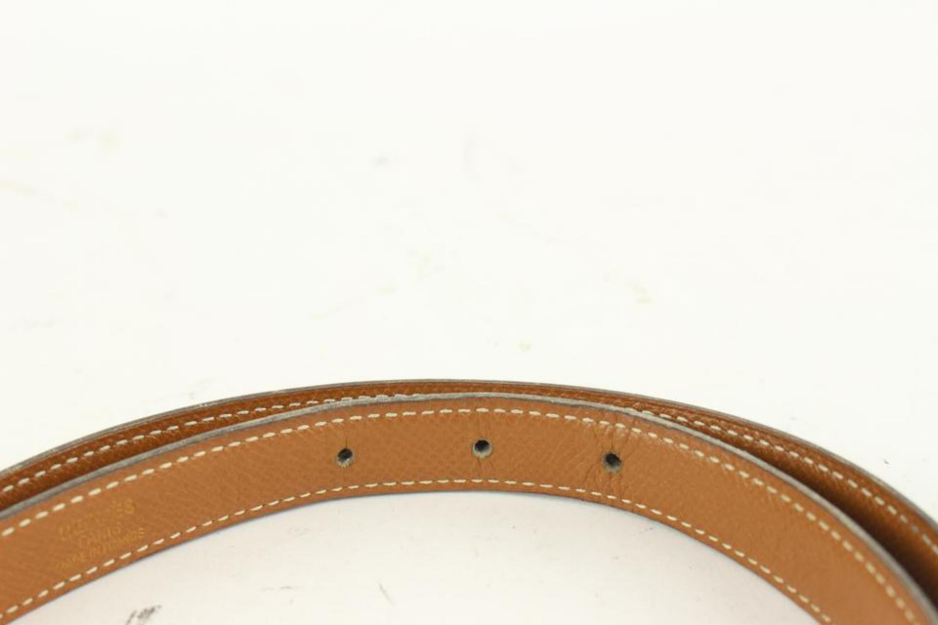 Hermès 18mm Reversible Black x Brown x Gold H Logo Thin Belt Kit 930h17 For Sale 5