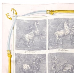 Hermes 1955 Rare Races de Chevaux by P. Ledoux Silk Scarf