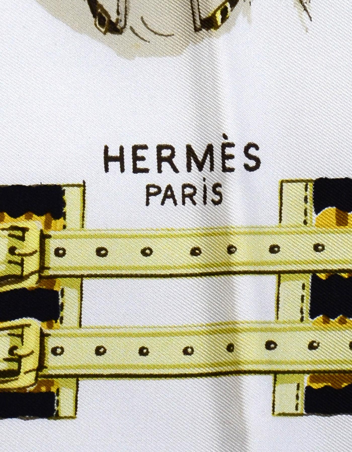 Hermes 1959 Vintage Panache Fantaisie von Hugo Grygkar 90 cm Seidenschal im Zustand „Gut“ im Angebot in New York, NY