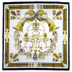 Hermes 1959 Vintage Panache Fantaisie by Hugo Grygkar 90 cm Silk Scarf