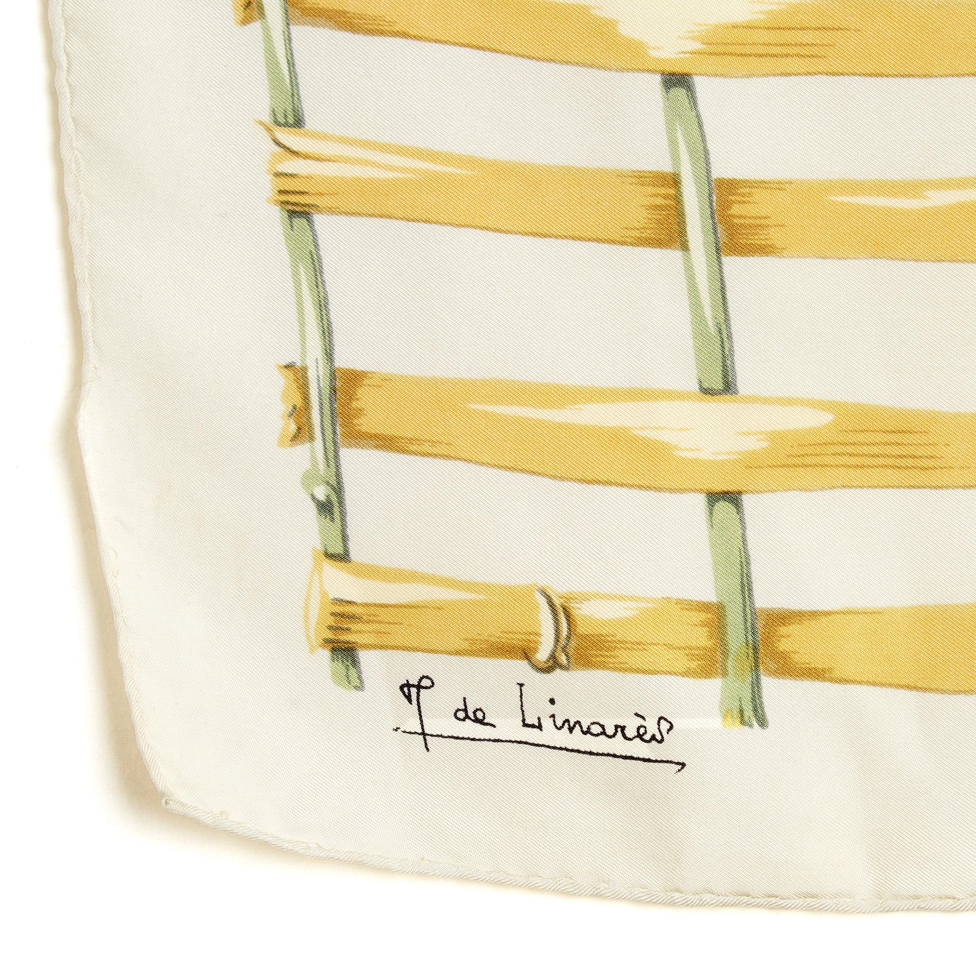 Hermès 1960 Foulard Carré 90 Faisan Real Linares Bufanda Seda Twill Carre Hermes en Bueno estado para la venta en PARIS, FR