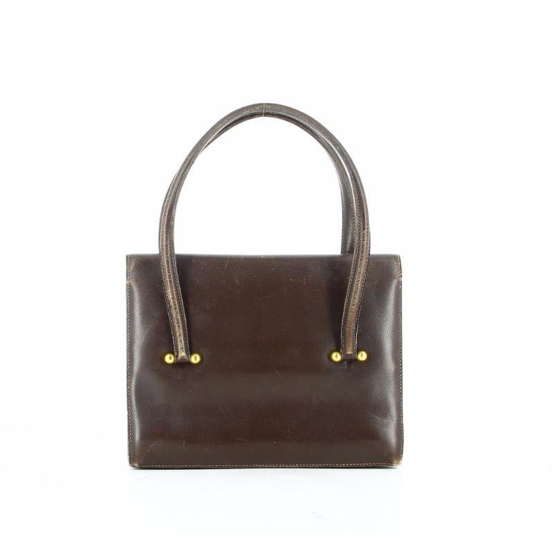 Hermes 1960's Loto Bag in Brown Leather In Good Condition In PARIS, FR
