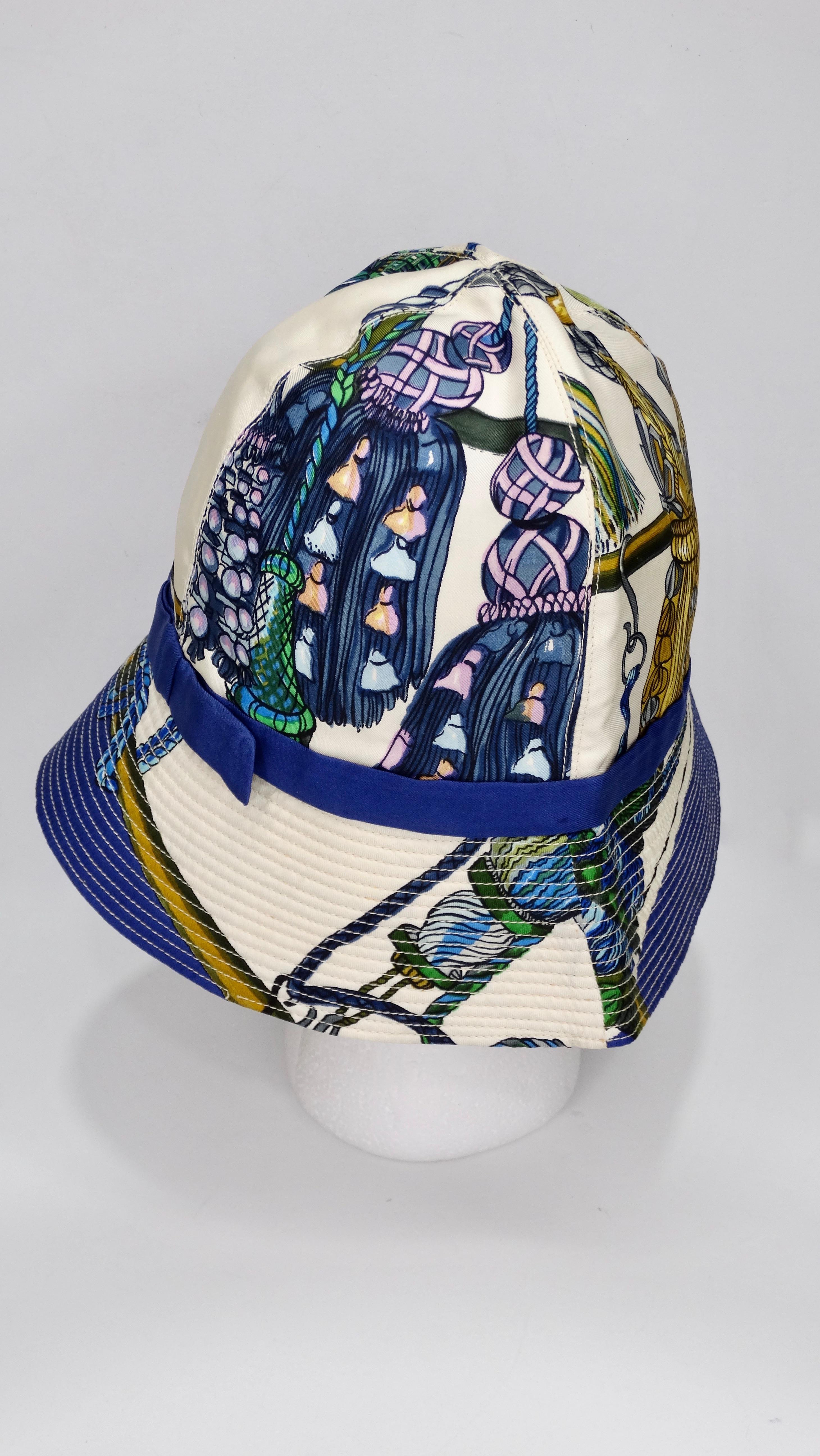 Purple Hermés 1960s Passementerie Scarf Hat For Sale