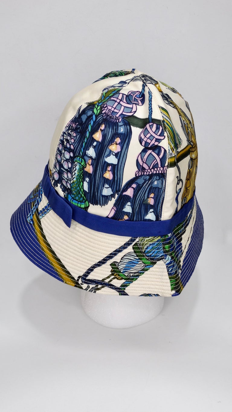 Hermés 1960s Passementerie Scarf Hat For Sale 1