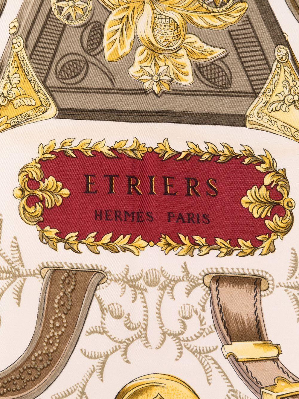 Rote Etriers von F.de la Perriere, Seidenschal, Hermes 1964 3