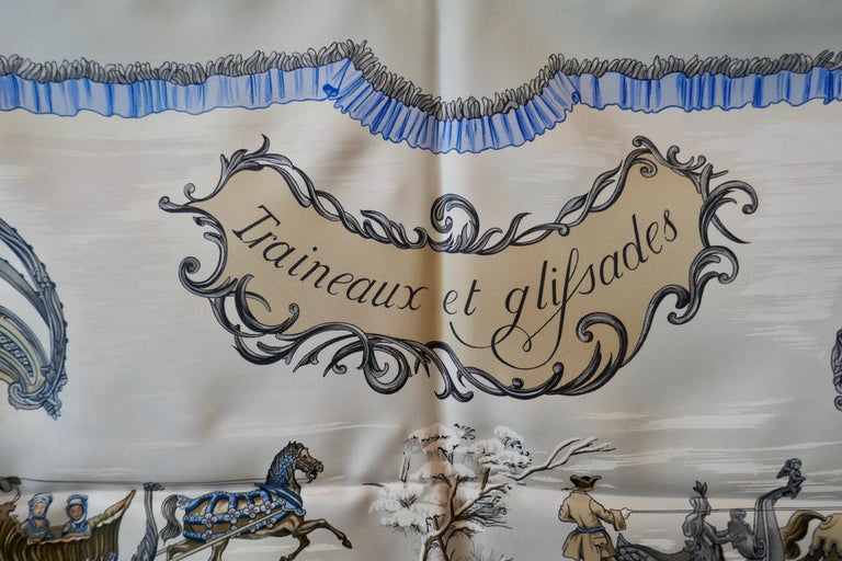 Hermes 1966 “ Traineaux et Glissades” (Sledges) by Francoise de