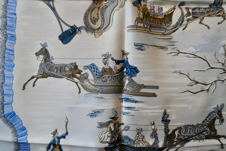 Hermes 1966 “ Traineaux et Glissades” (Sledges) by Francoise de