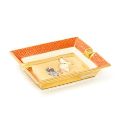 Hermès 1969 Equitation Japonaise Ashtray pocket Tray Rare Hermes