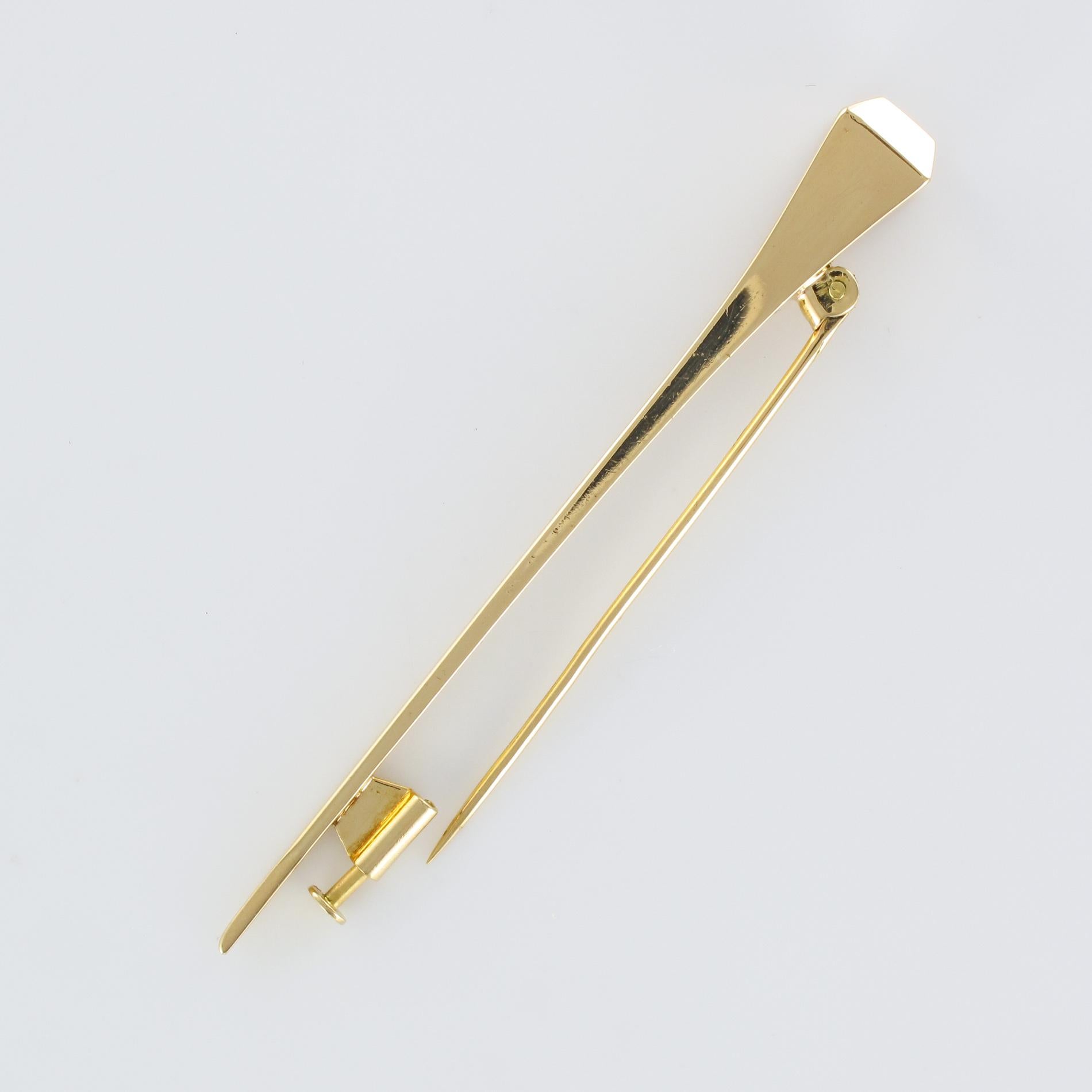 Hermès 1970s 18 Karat Yellow Gold Nail Brooch 5