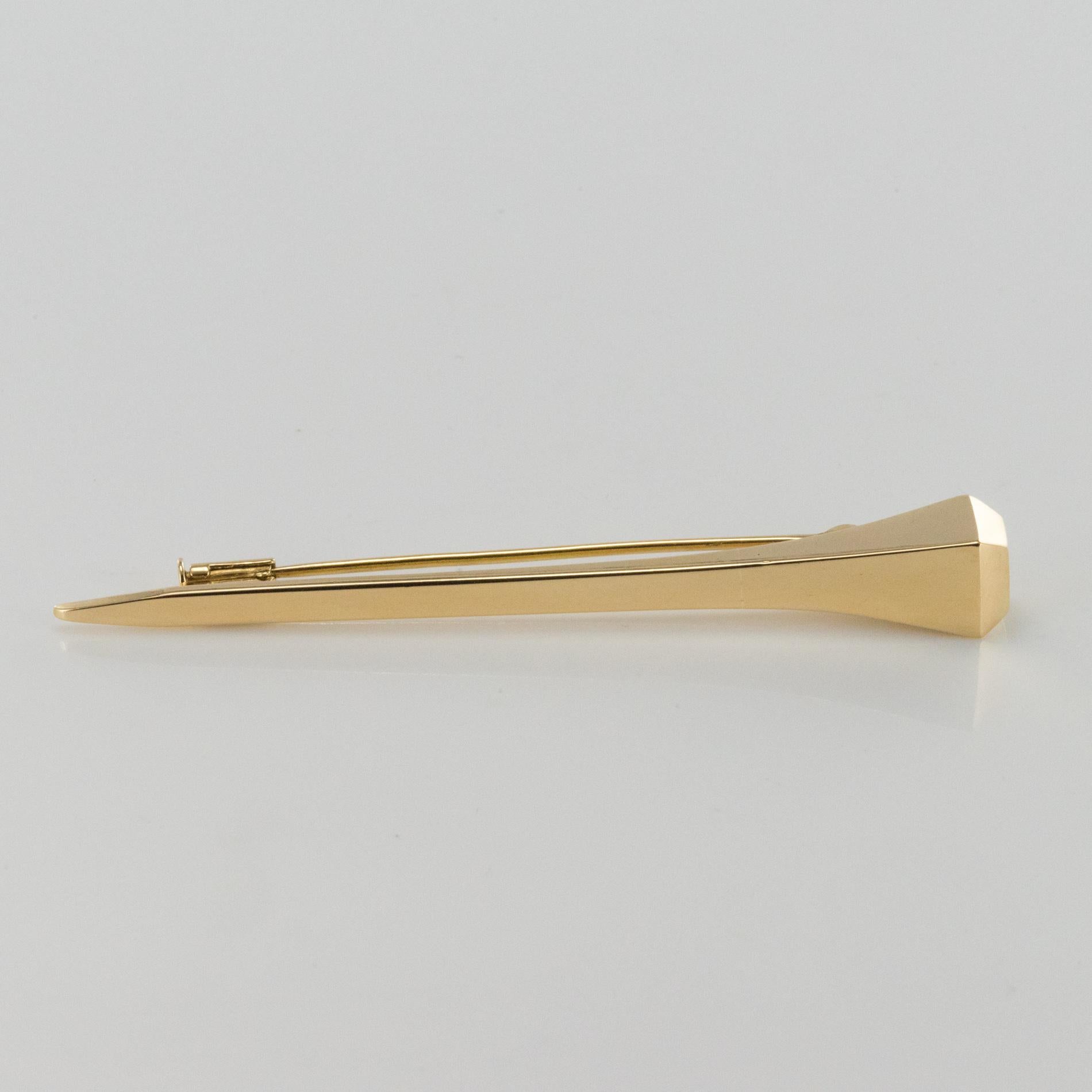 Hermès 1970s 18 Karat Yellow Gold Nail Brooch 9