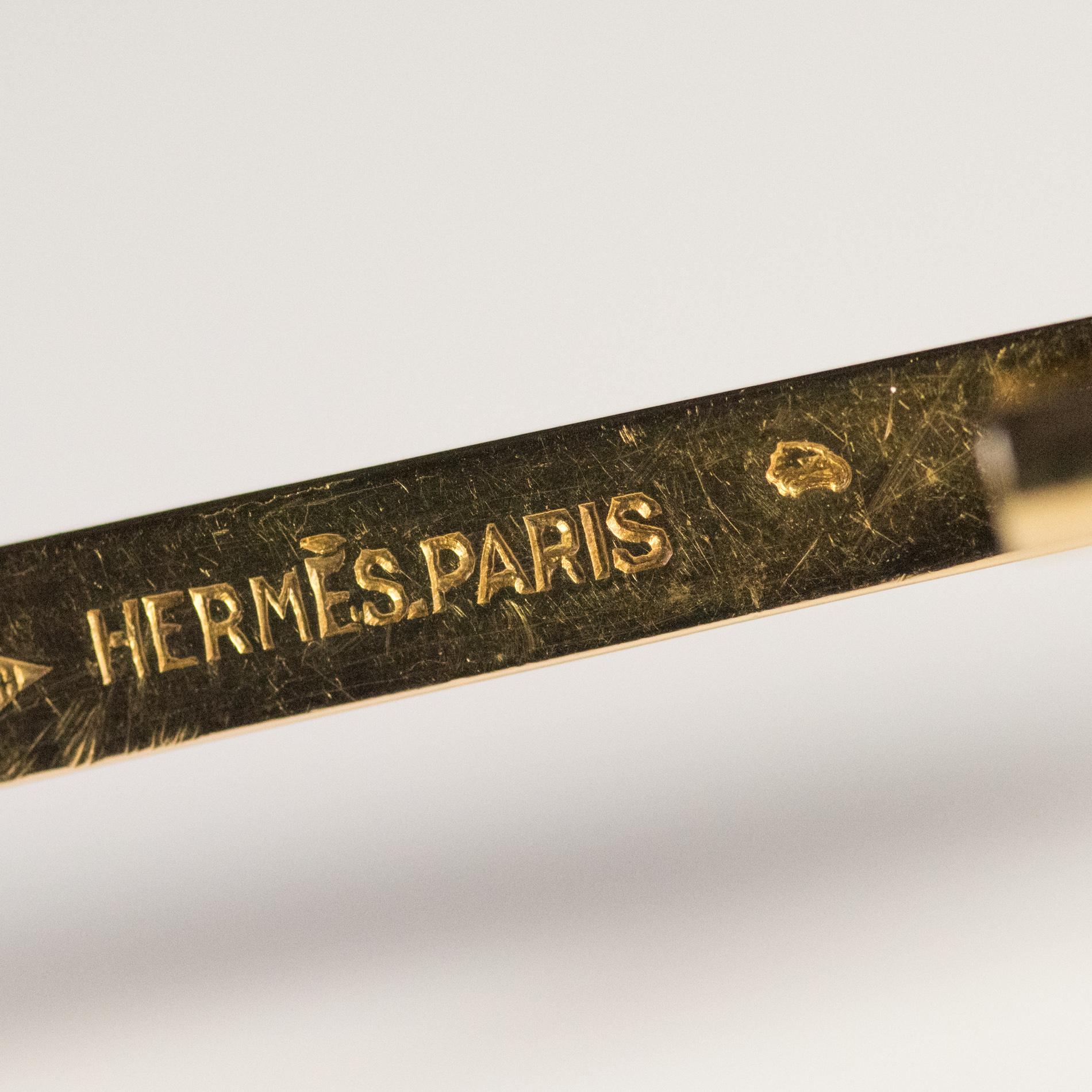 Hermès 1970s 18 Karat Yellow Gold Nail Brooch 10