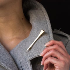 Hermès 1970s 18 Karat Yellow Gold Nail Brooch