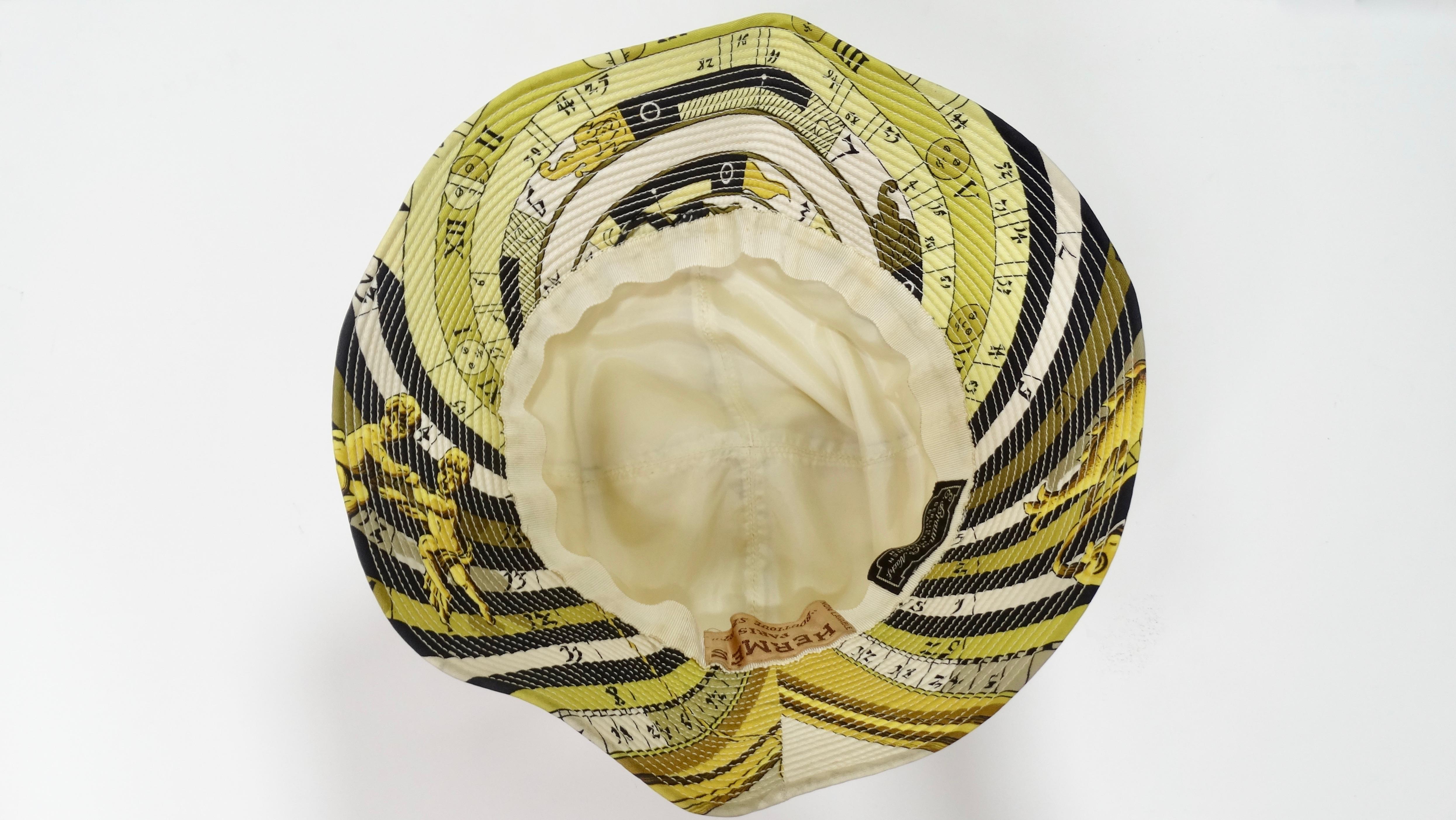 Hermés 1970s Astrology Bucket Hat  For Sale 2